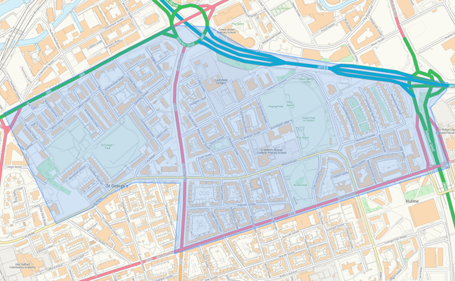 Section 35 dispersal order following large groups setting off fireworks in Hulme