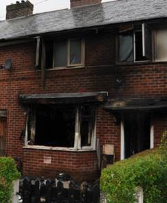 Arson scene
