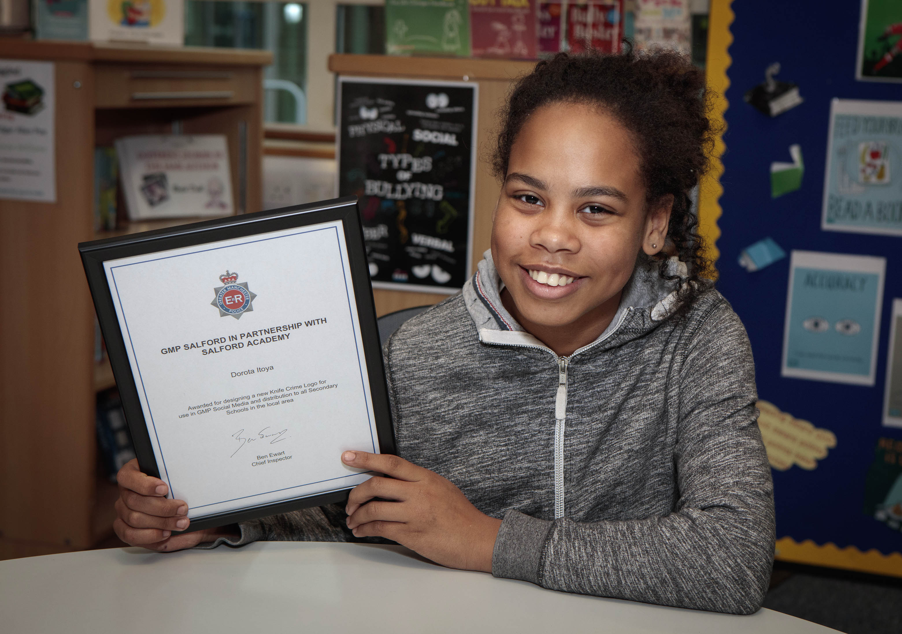Winner of GMP knife crime competition - Dorota Itoya