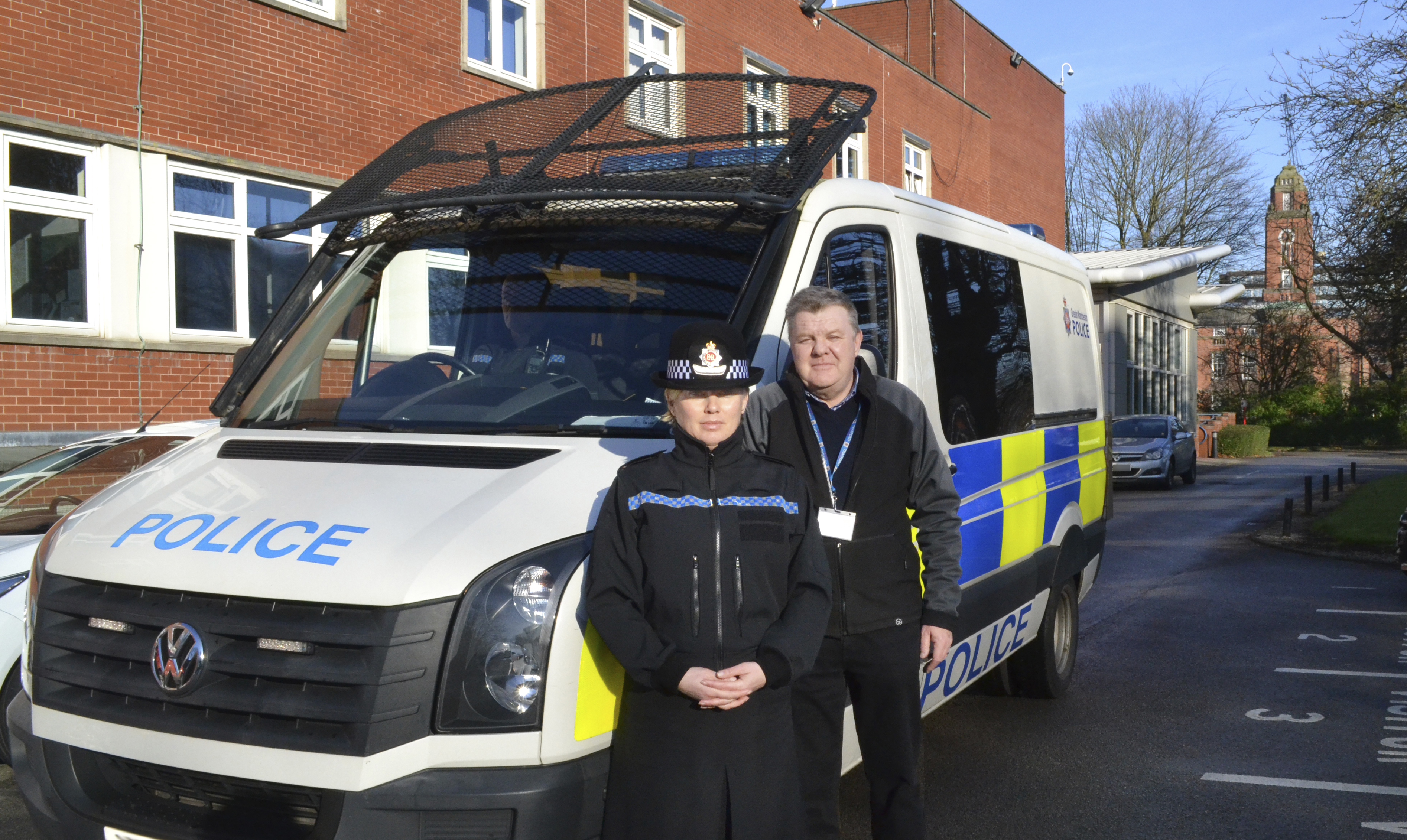 Superintendent Caroline Hemingway with Councillor Mike Freeman
