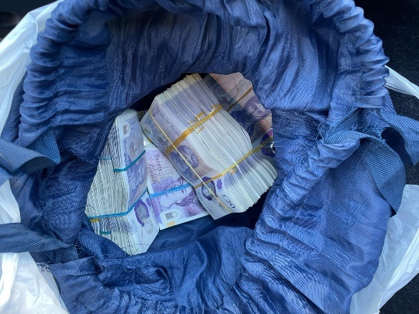  Over £50,000 in cash has been recovered after GMP patrols stopped a car in Manchester City Centre as part of Operation Falcon