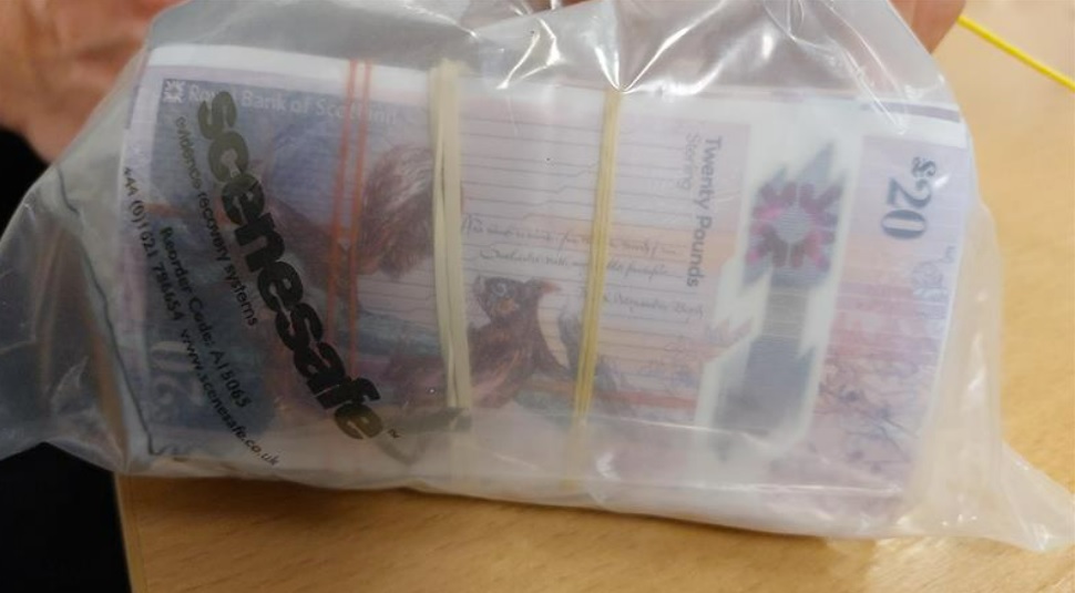 Money seized from warrant