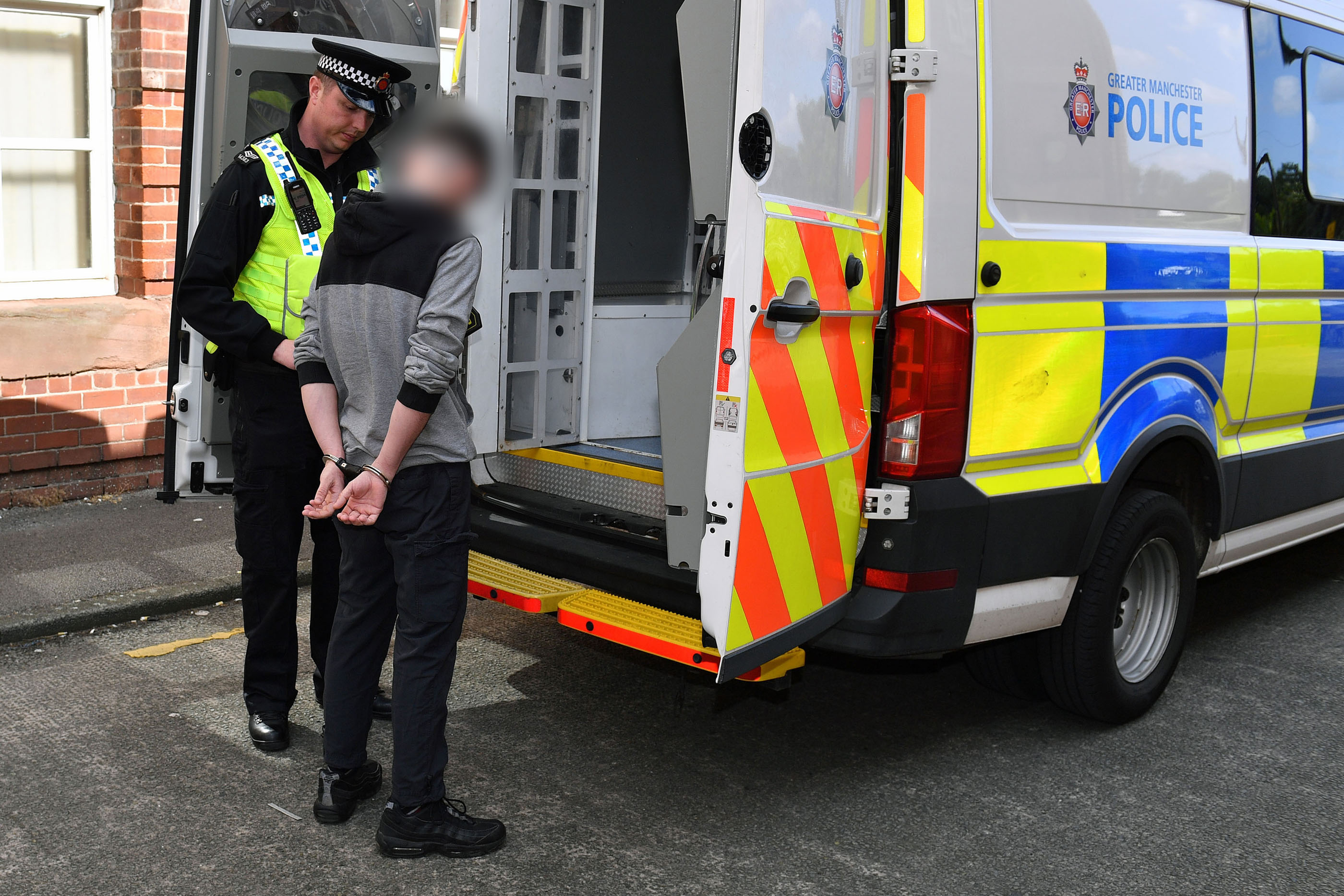 An 18 year-old male was arrested on suspicion of possessing an offensive weapon in a private place.