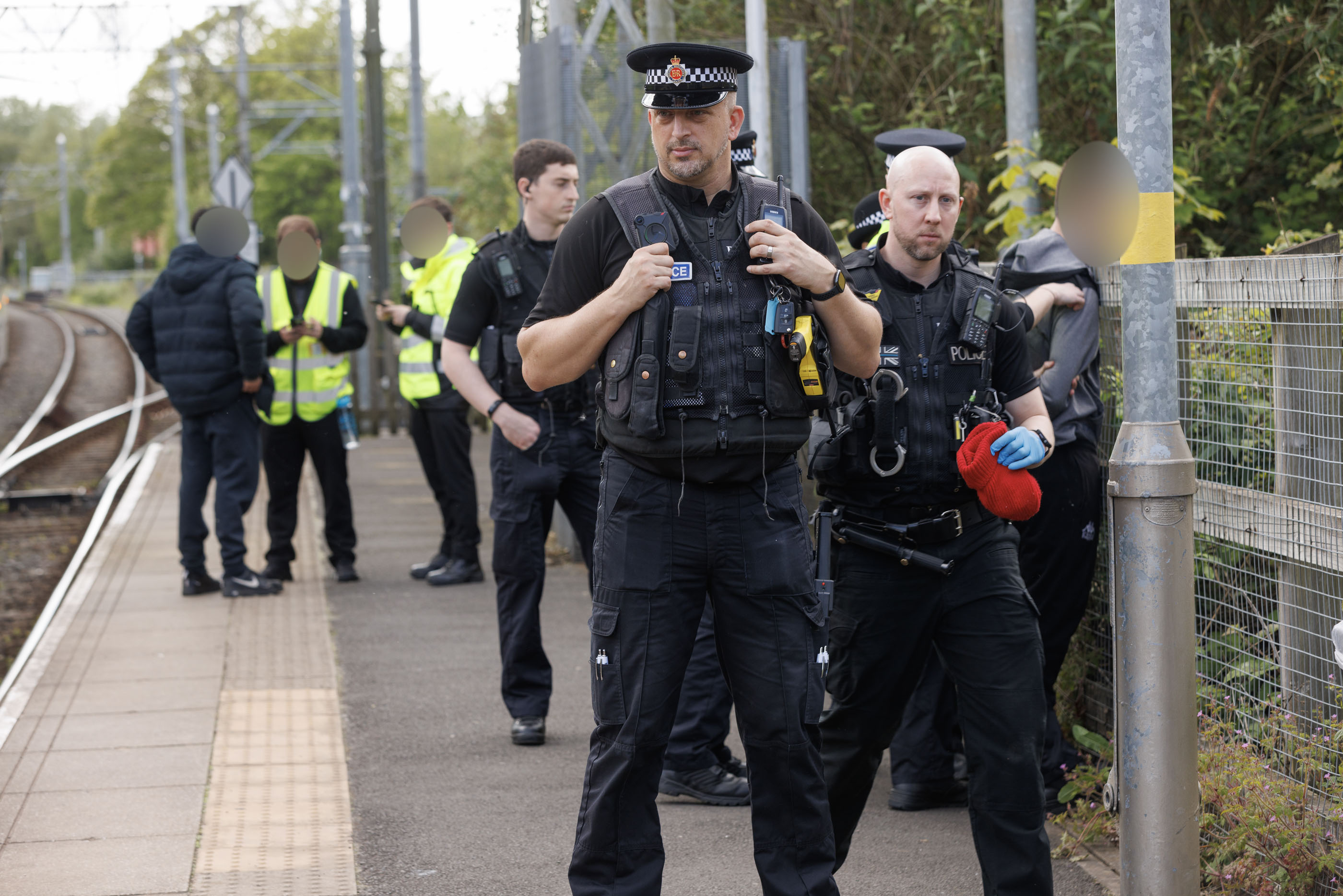 Officers conducted knife arch searches during the Op Sceptre week of action. 
