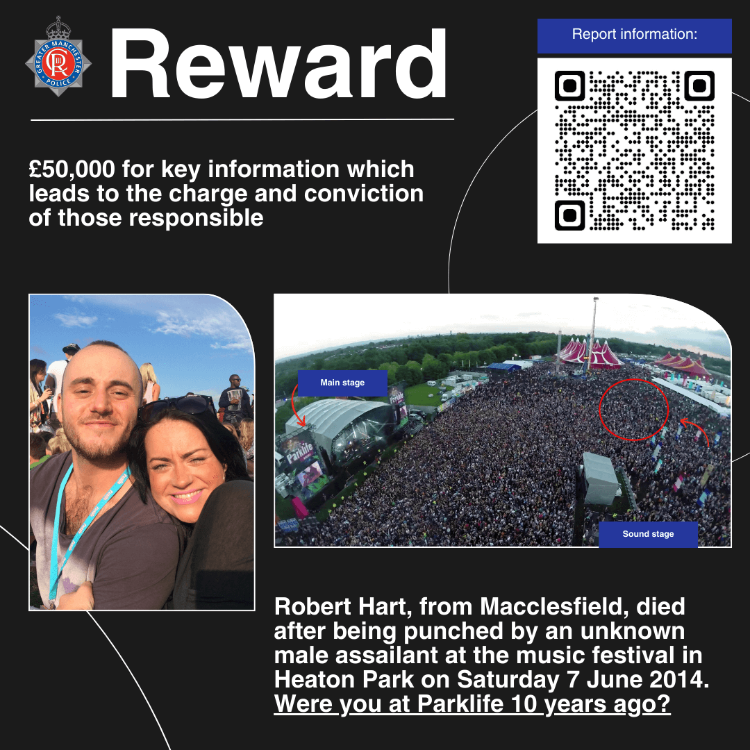 There is a £50,000 reward on offer for information on Robert Hart's killer.