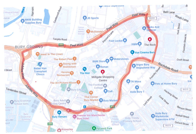 A section 60 order is in place in Bury town centre