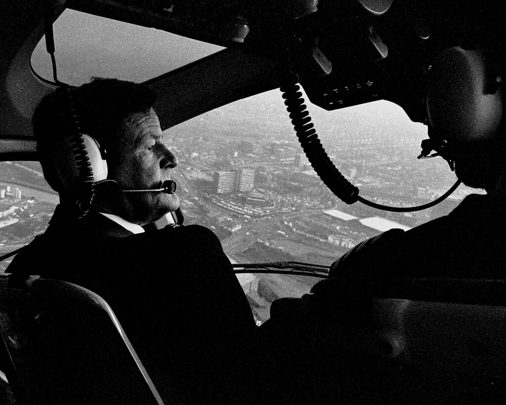 Trevor flying the helicopter