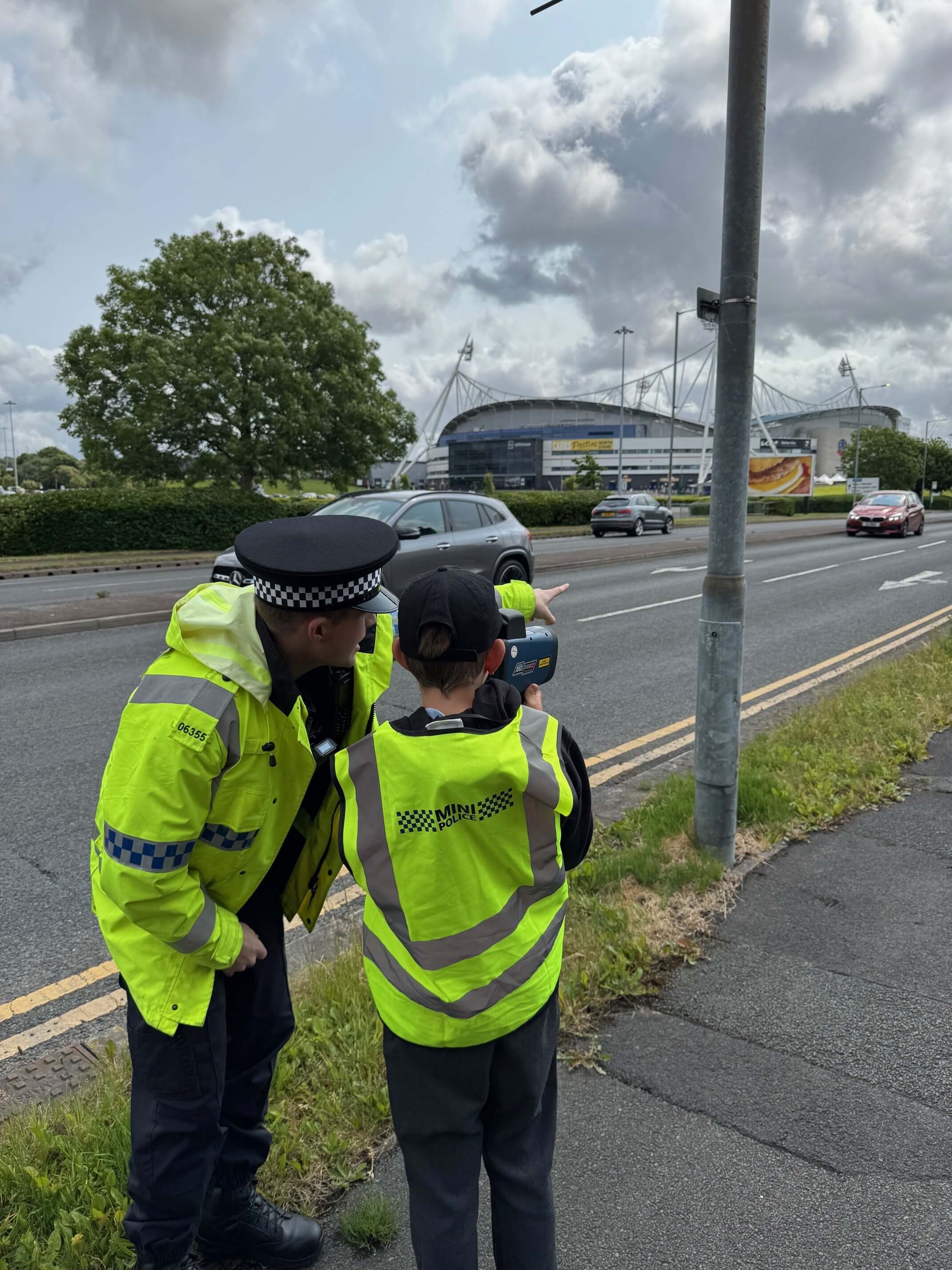 mini police took part in the speed gun exercise