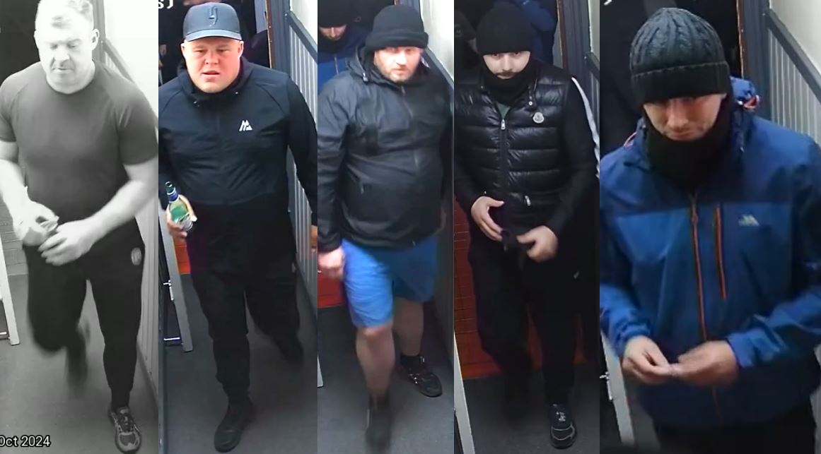 Collage of CCTV images of men we'd like to speak to
