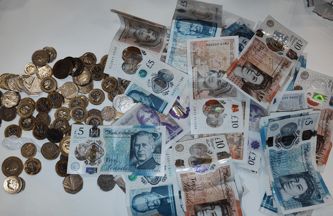 venture seized £200 in cash