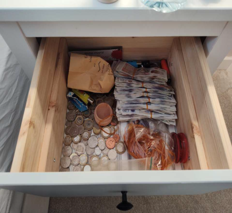 Money found in a drawer