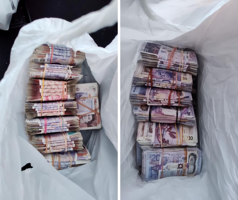 Two arrested and £100,000 in cash seized during patrols in Bolton ...