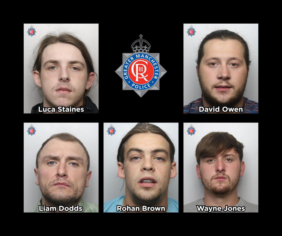 five jailed for combined 30 years
