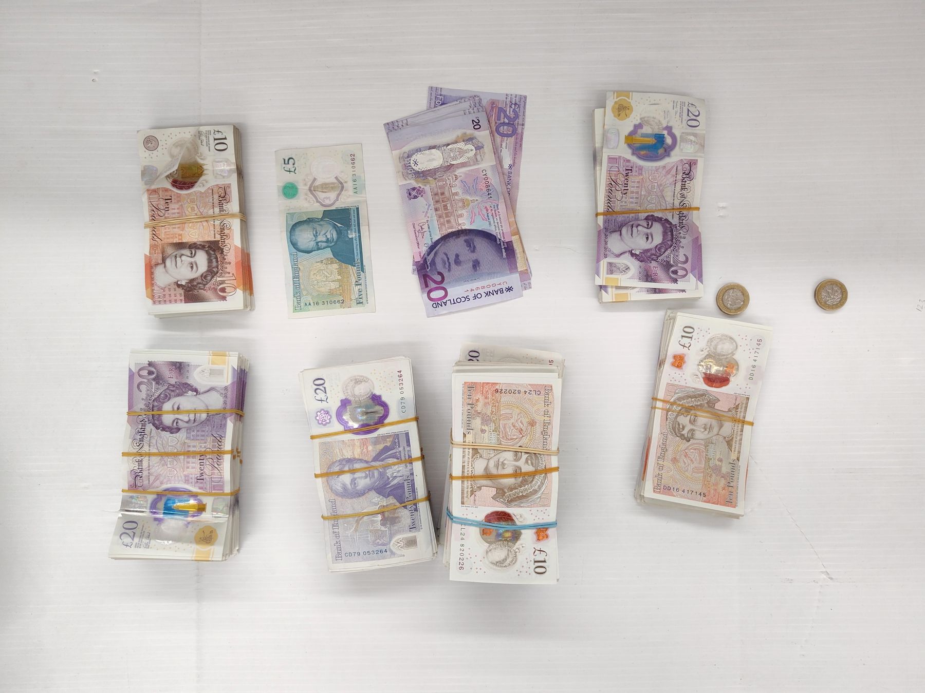 seized items from the warrants