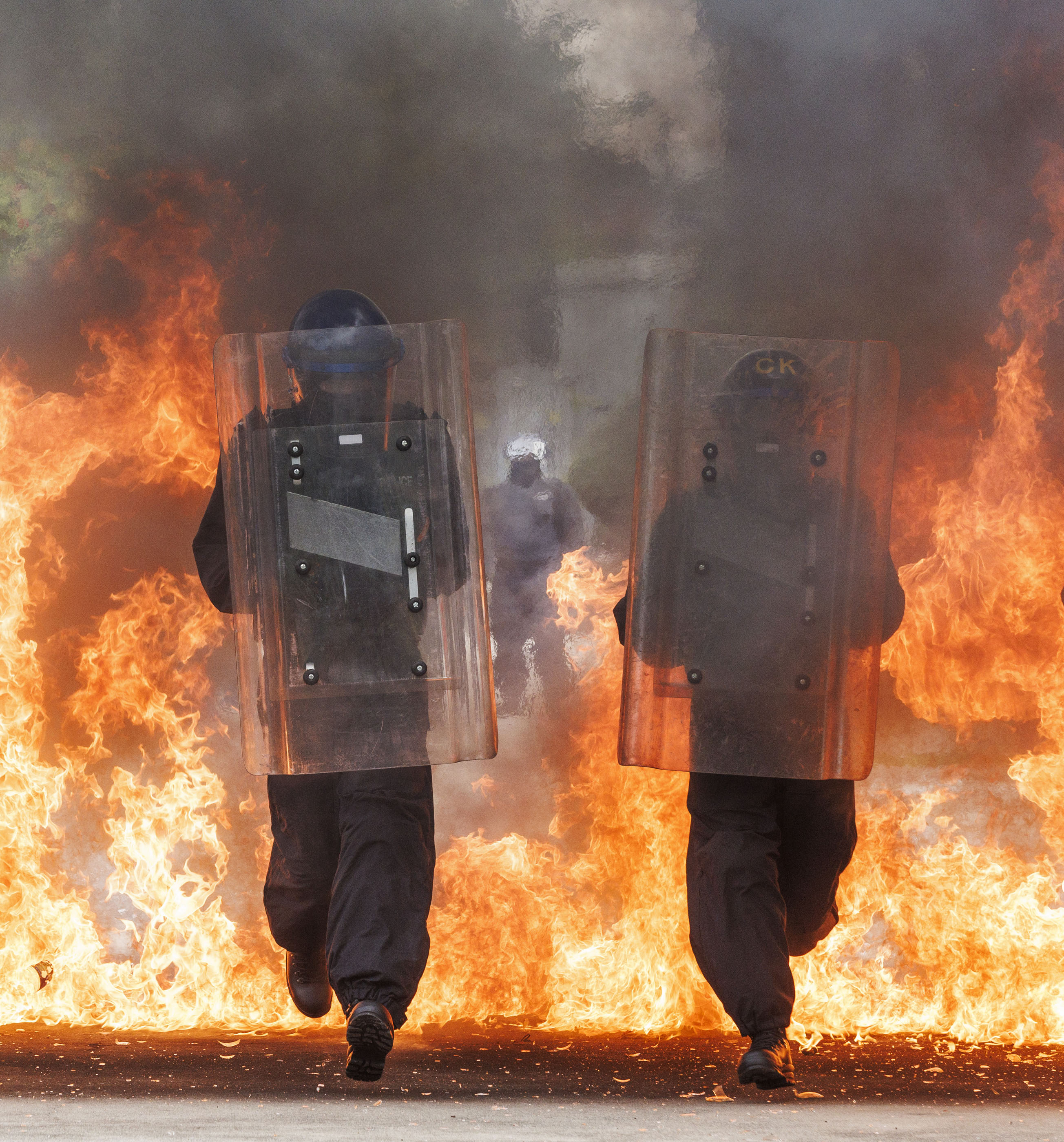 GMP specials running through fire
