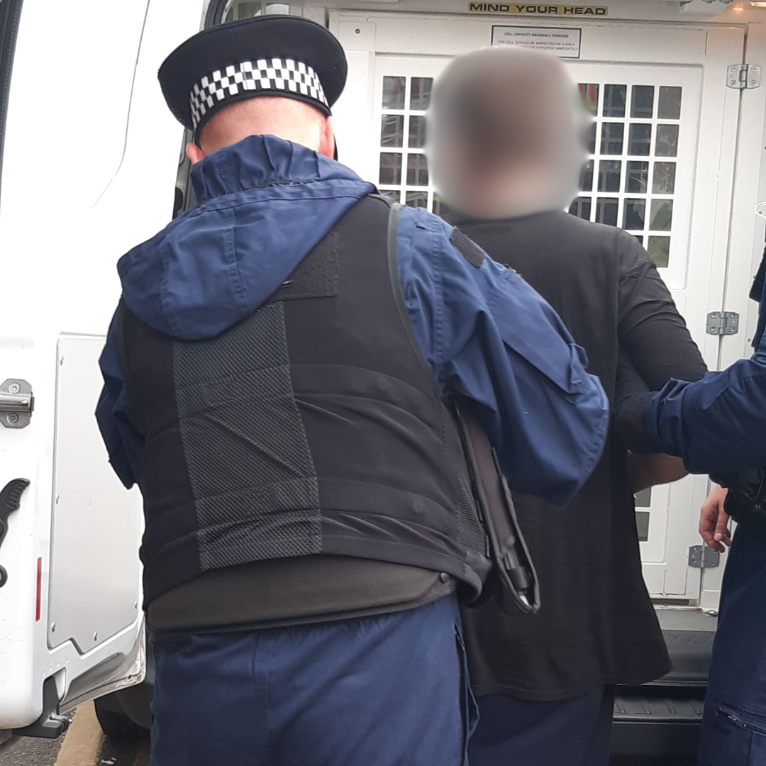 Police officer making an arrest