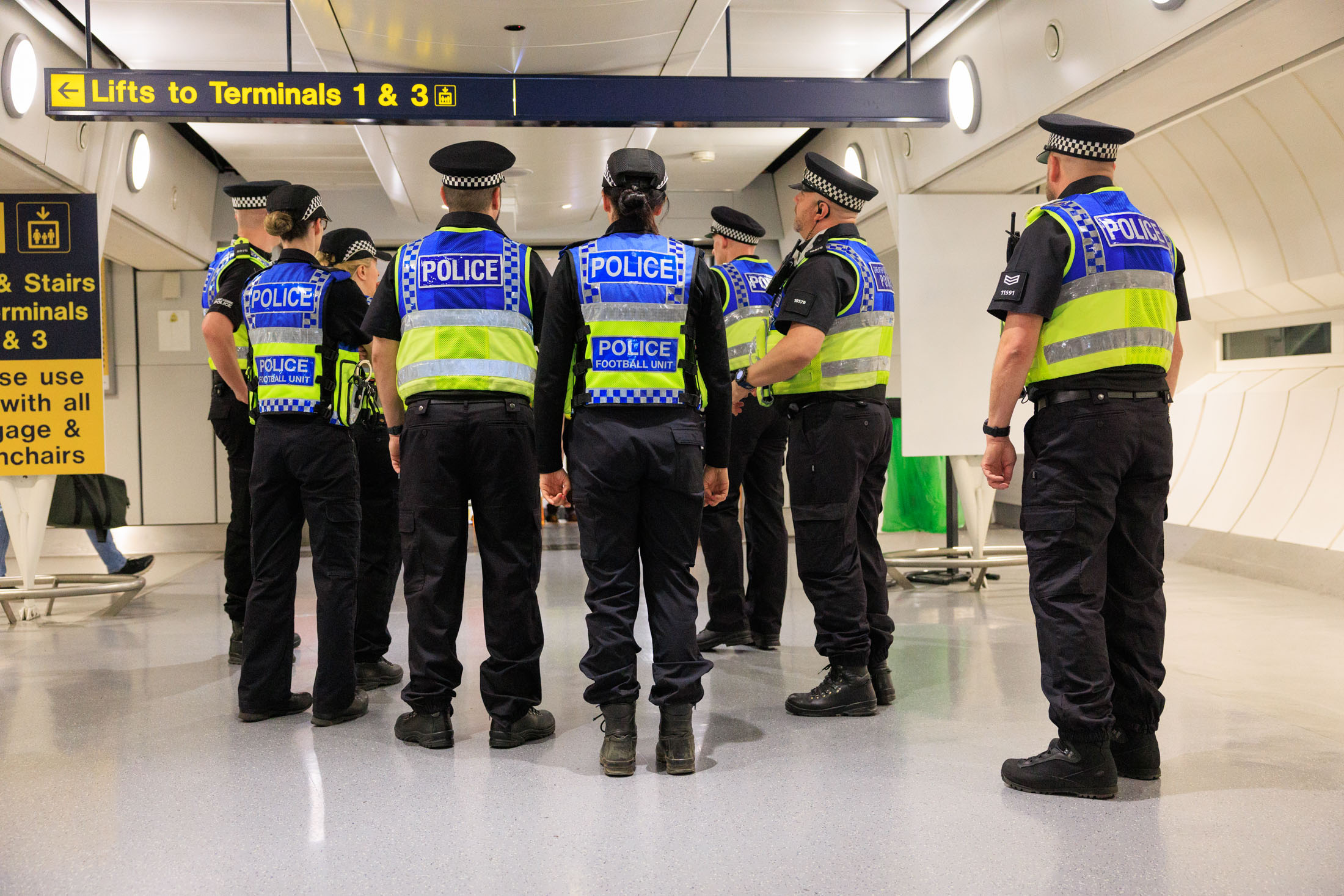 Officers at Manchester Airport.
