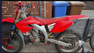 Picture of stolen motorbike.