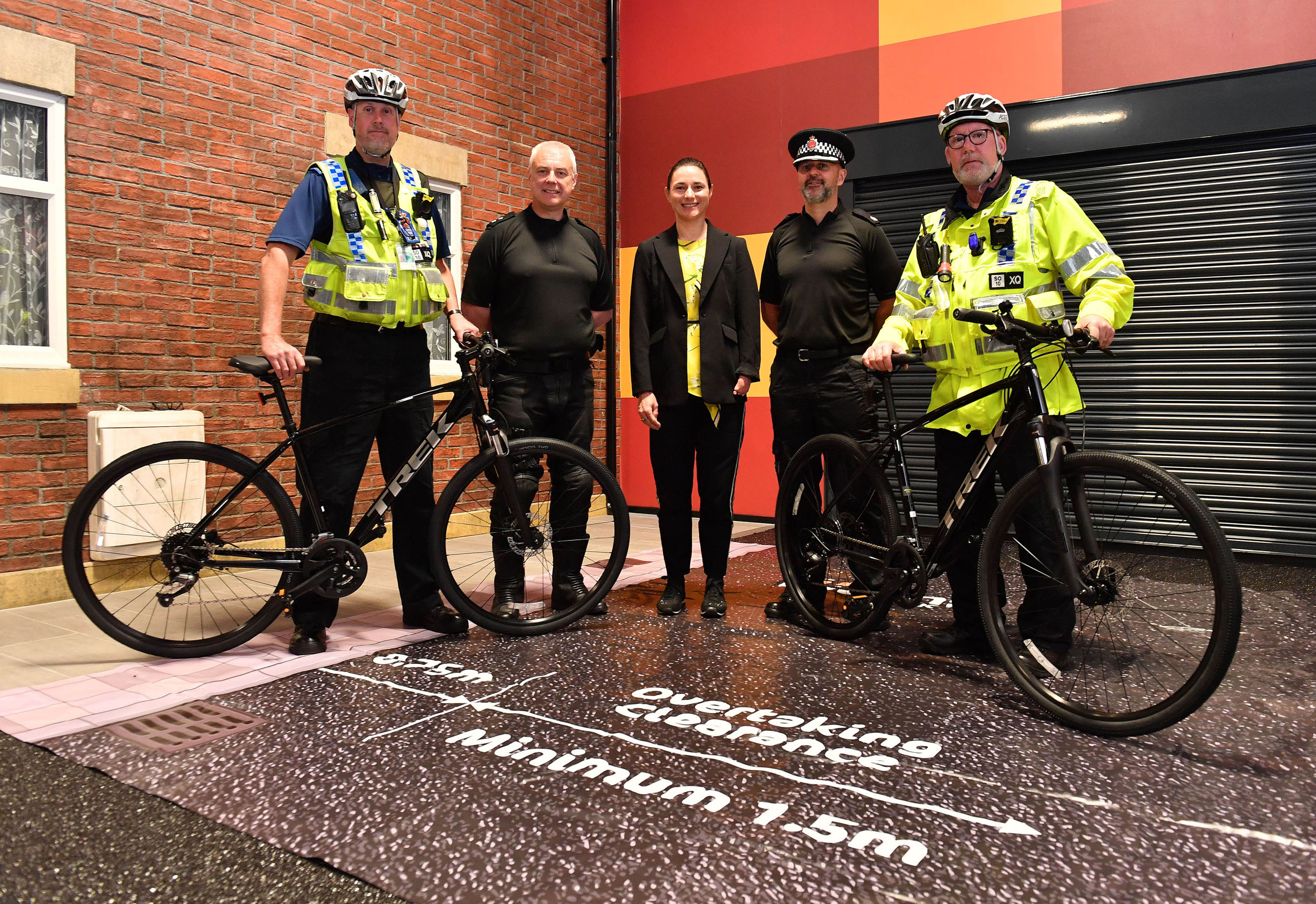 GMP officers join Dame Sarah Storey to relaunch the Close Pass scheme