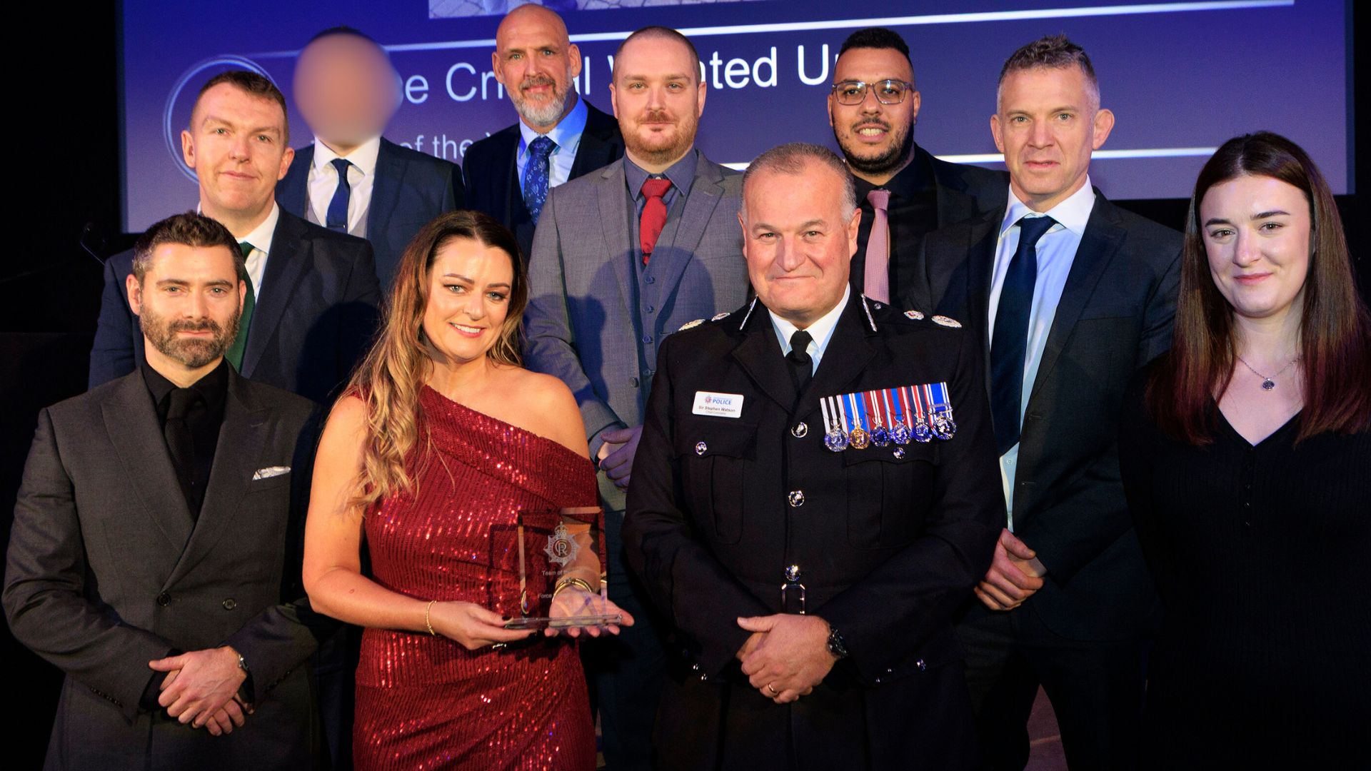 Force Critical Wanted Unit awarded Team of the Year and Overall winner at the Chief Constable's Awards night in November.